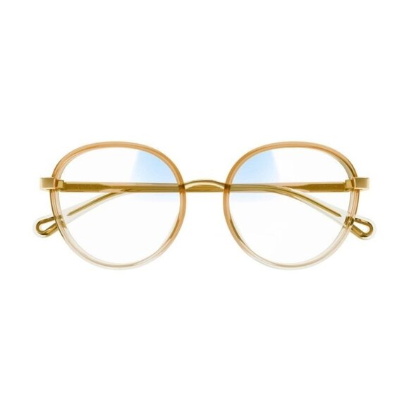 NEW  CHLOE SUNGLASSES ORANGE  WOMEN GOLD TRANSITION EYEWEAR CH0033S 001